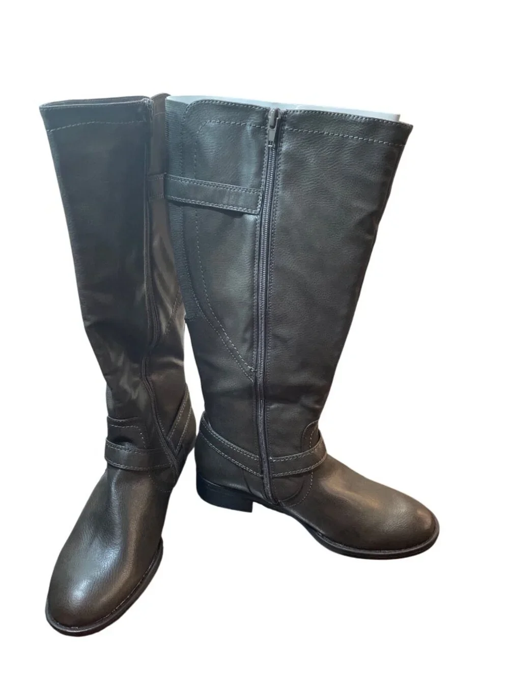 GH Bass Luciana wms brown faux leather below knee equestrian riding boots sz 8M